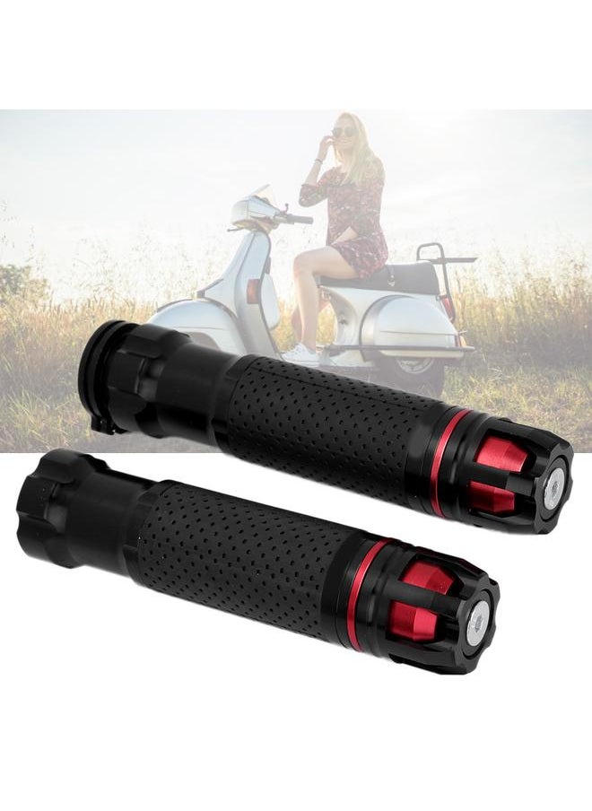 2Pcs Aluminium Alloy Universal Electrombile Anti slip Handle Handbar Accessory(black)