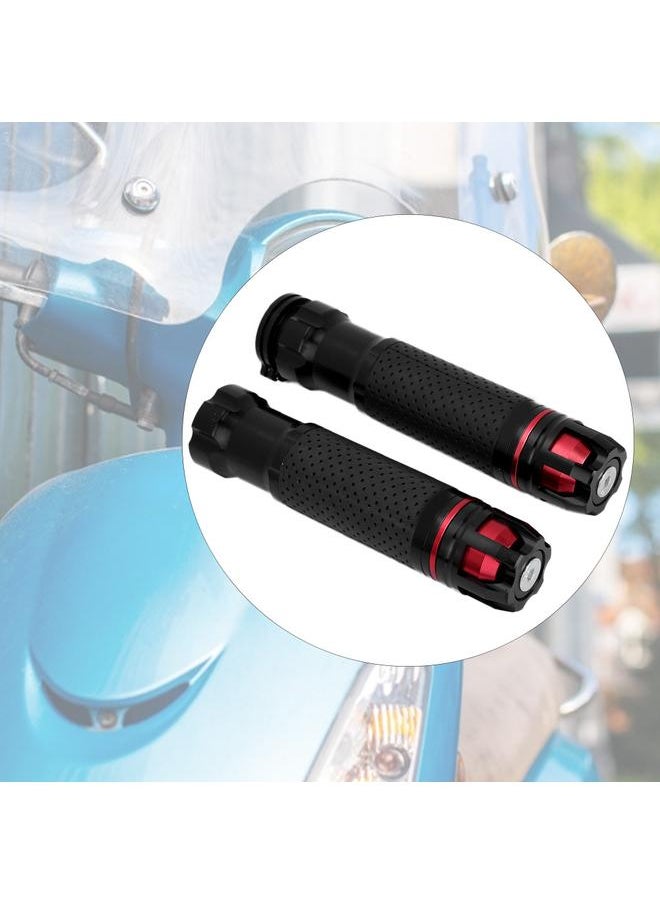 2Pcs Aluminium Alloy Universal Electrombile Anti slip Handle Handbar Accessory(black)
