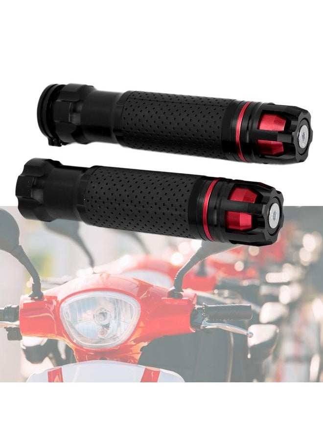 2Pcs Aluminium Alloy Universal Electrombile Anti slip Handle Handbar Accessory(black)