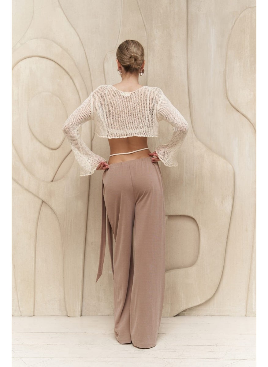 Collection Ember Laced Mink Double Breasted Trousers