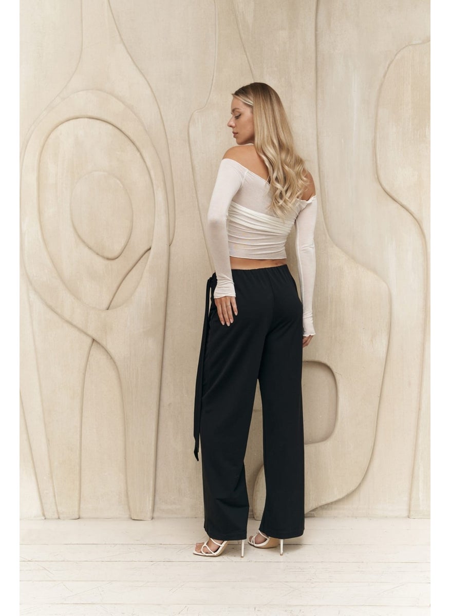 Collection Ember Laced Black Double Breasted Trousers