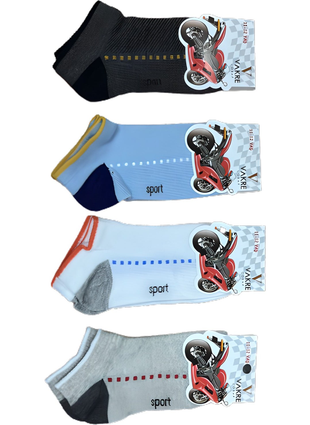 6 Pairs Boys Booties Socks