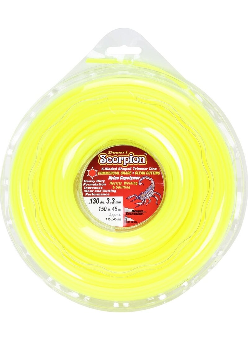 Fishing Line Yellow 6 Corners 3.3 mm x 45 m