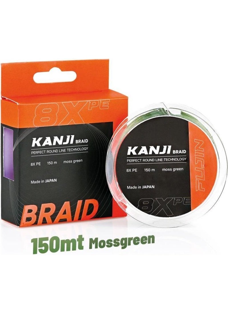 Kanji 8x 150MT 0.165MM Moss Green Rope Fishing Line