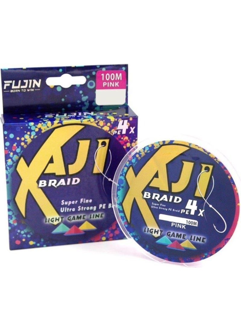 Aji Light Game Braid 4x 0.04MM 100MT. Pink Rope