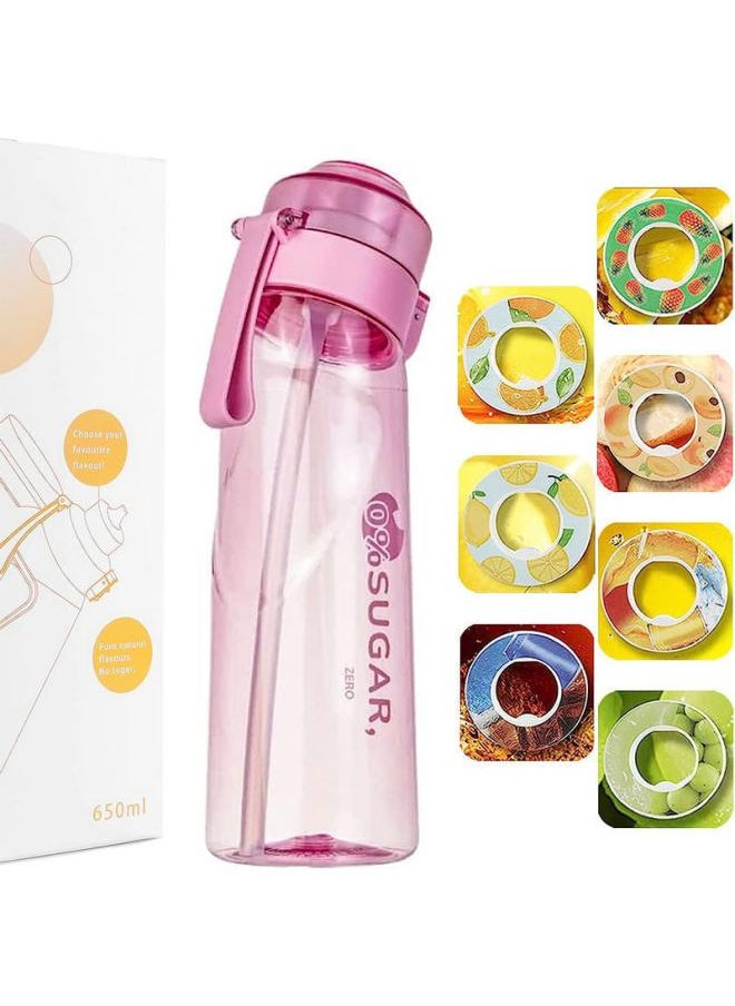 0 Sugar 0 Card Flavor Cup With Fruit Taste Ring 650mltritan Material Water Bottle Sports Cup Drinking Artifact