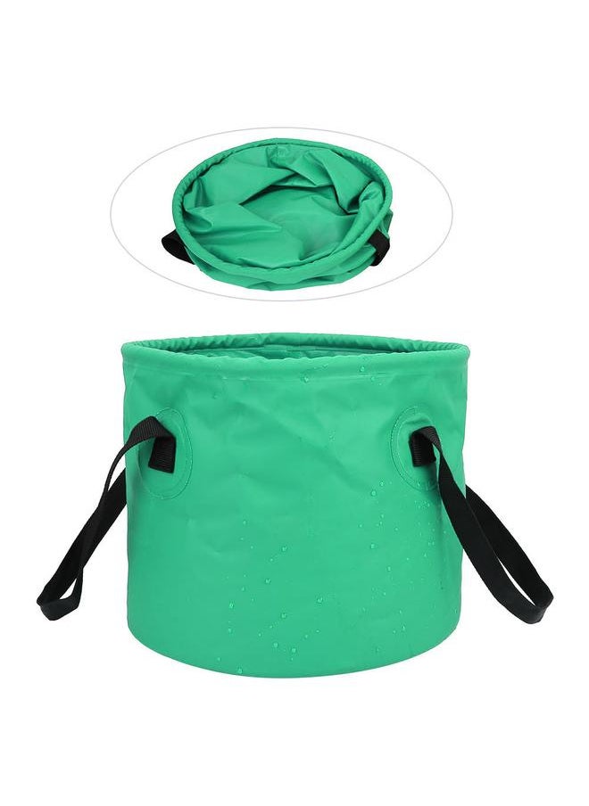 8L Outdoor Travel Folding Collapsible Water Bucket Basin Camping Hiking Bag (Green)