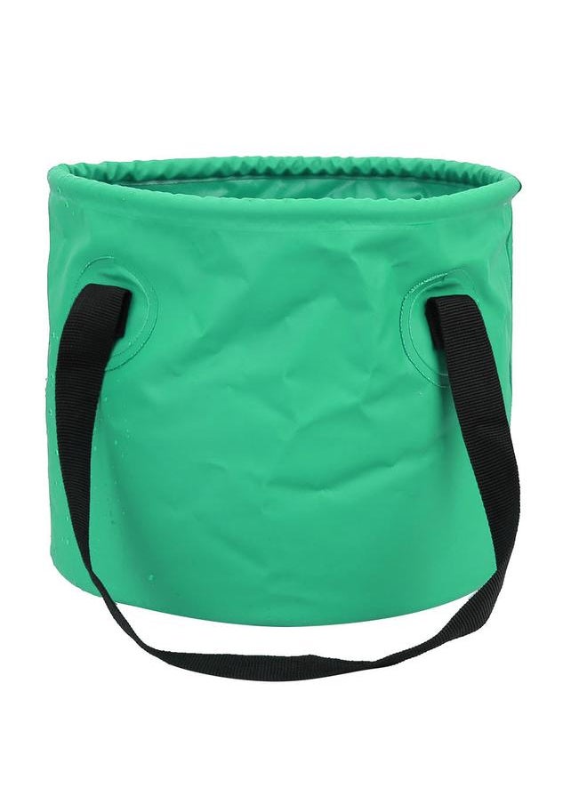 8L Outdoor Travel Folding Collapsible Water Bucket Basin Camping Hiking Bag (Green)