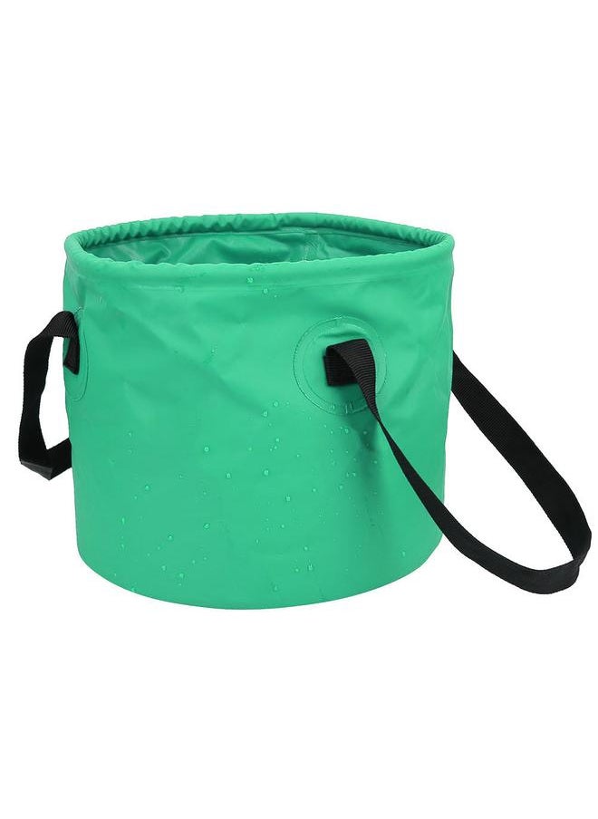 8L Outdoor Travel Folding Collapsible Water Bucket Basin Camping Hiking Bag (Green)