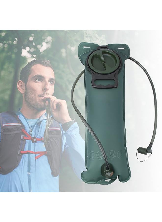 Food Grade TPU Navy Green Large Opening Water Storage Bladder Bag for Outdoor Cycling(2.5L)