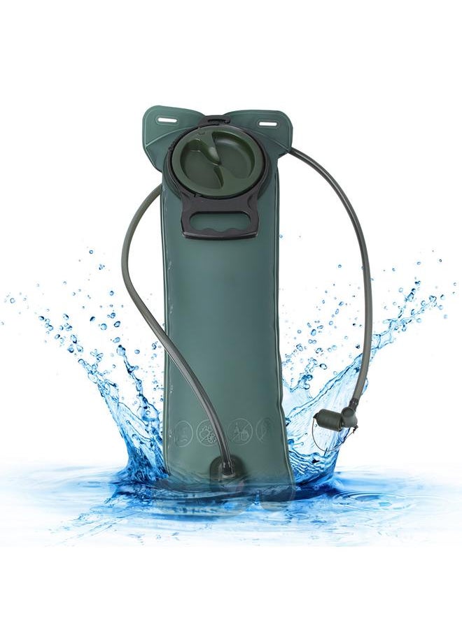 Food Grade TPU Navy Green Large Opening Water Storage Bladder Bag for Outdoor Cycling(2.5L)