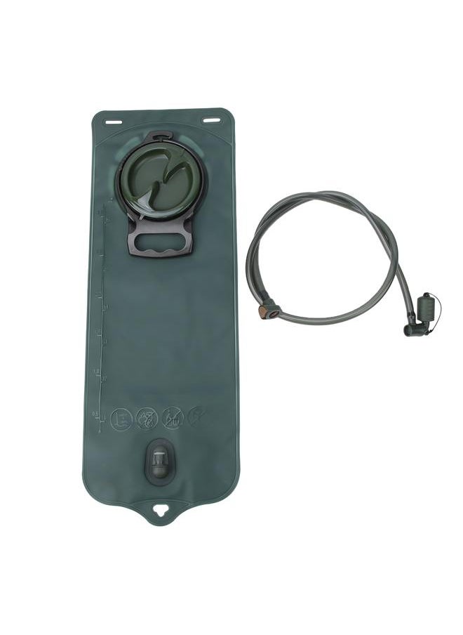 Food Grade TPU Navy Green Large Opening Water Storage Bladder Bag for Outdoor Cycling(2.5L)
