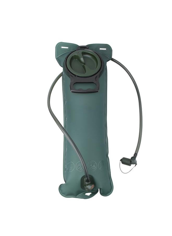Food Grade TPU Navy Green Large Opening Water Storage Bladder Bag for Outdoor Cycling(2.5L)