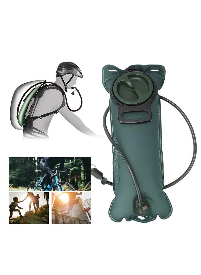 Food Grade TPU Navy Green Large Opening Water Storage Bladder Bag for Outdoor Cycling(3L)