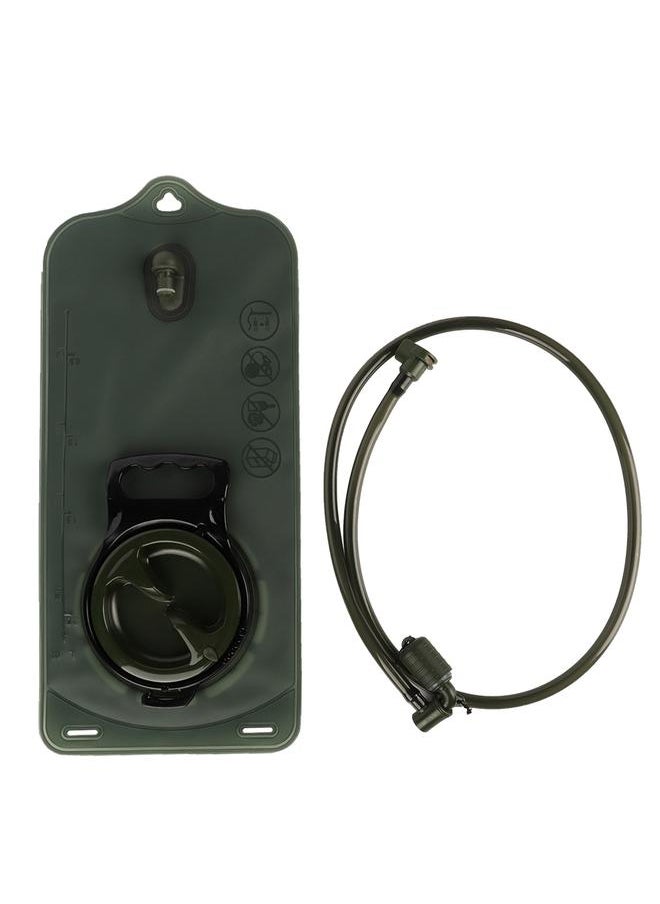 2L Portable TPU Water Bladder Hydration Bag For Camping Hiking Climbing(army green)