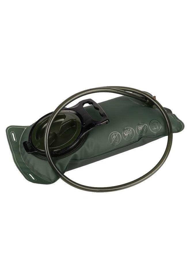 2L Portable TPU Water Bladder Hydration Bag For Camping Hiking Climbing(army green)
