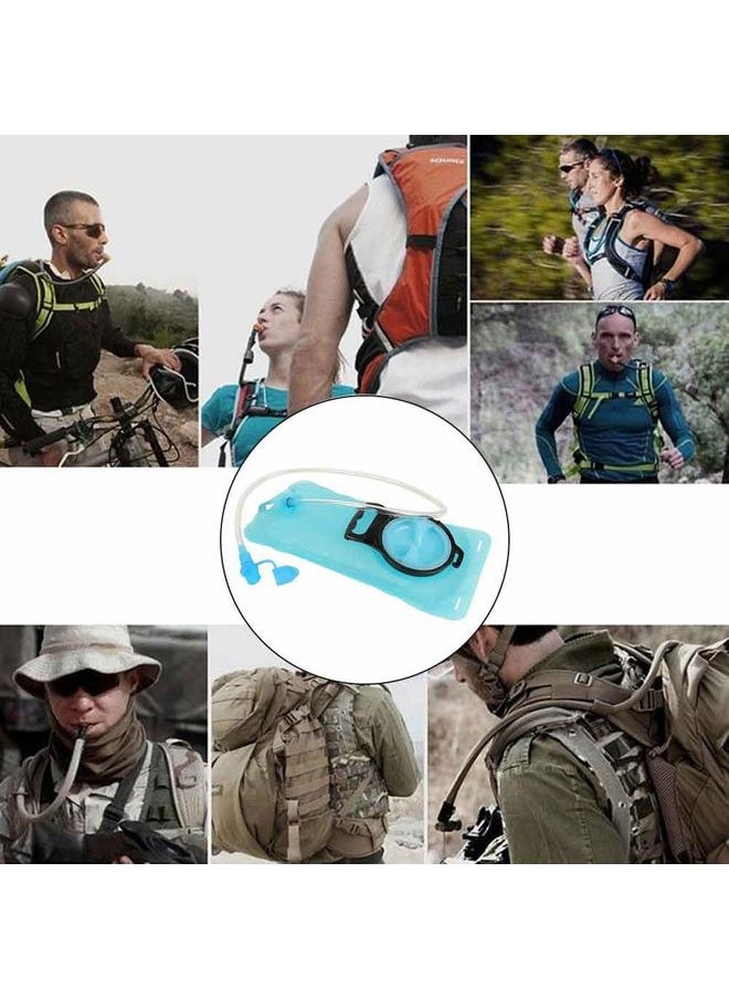 2L Portable TPU Water Bladder Hydration Bag For Camping Hiking Climbing(blue)