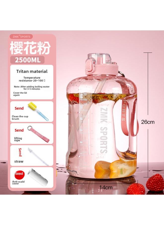Tritan Ton Ton Bucket Large Capacity Water Cup Men's Fitness Sports Kettle High Temperature Resistant Denton Bucket Big Belly Cup Customization