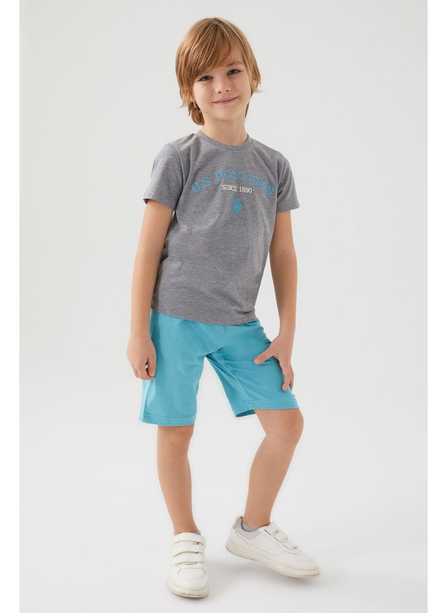 U.S. Polo Assn Stamp Grey Detail Grey Boy's Bermuda Set