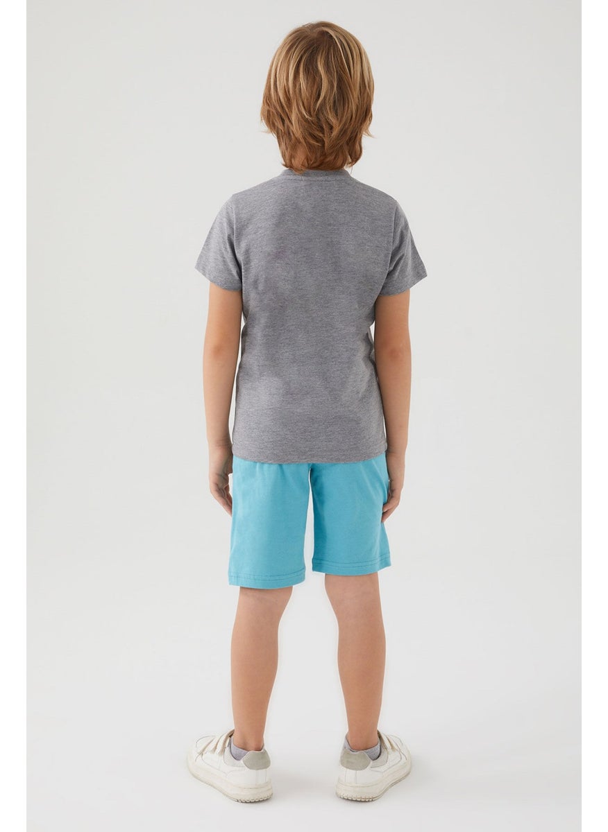 U.S. Polo Assn Stamp Grey Detail Grey Boy's Bermuda Set