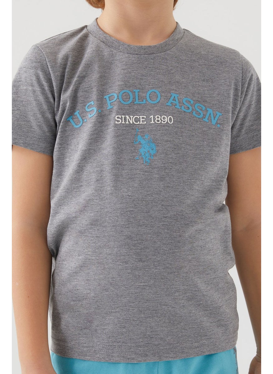 U.S. Polo Assn Stamp Grey Detail Grey Boy's Bermuda Set