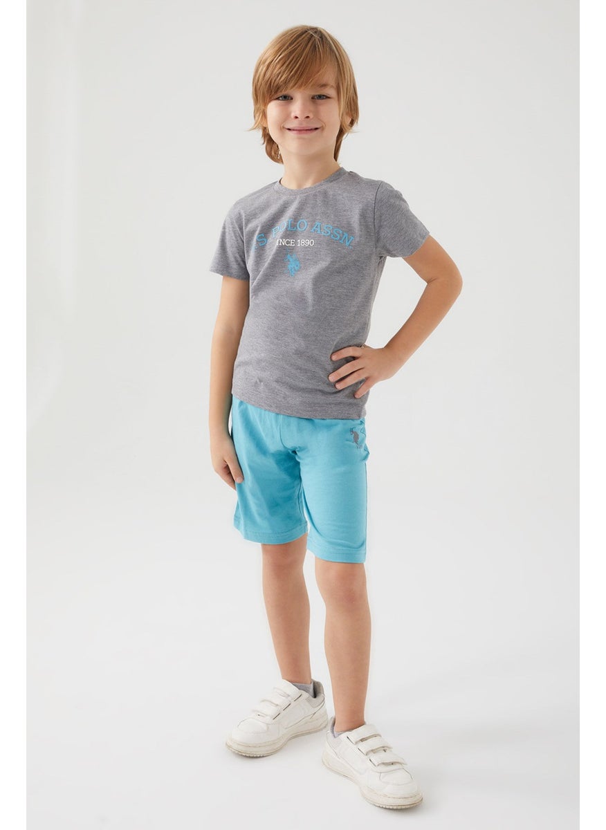 U.S. Polo Assn Stamp Grey Detail Grey Boy's Bermuda Set