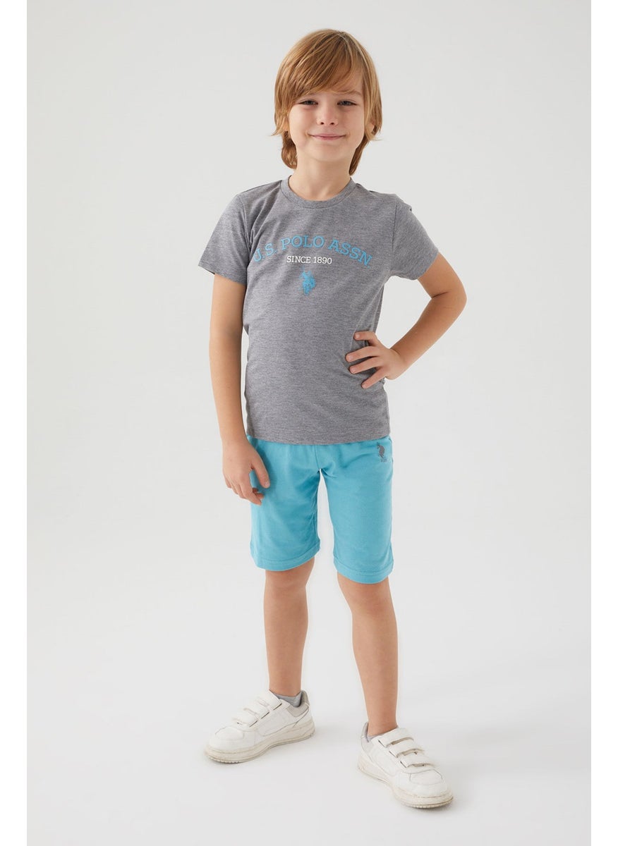 U.S. Polo Assn Stamp Grey Detail Grey Boy's Bermuda Set