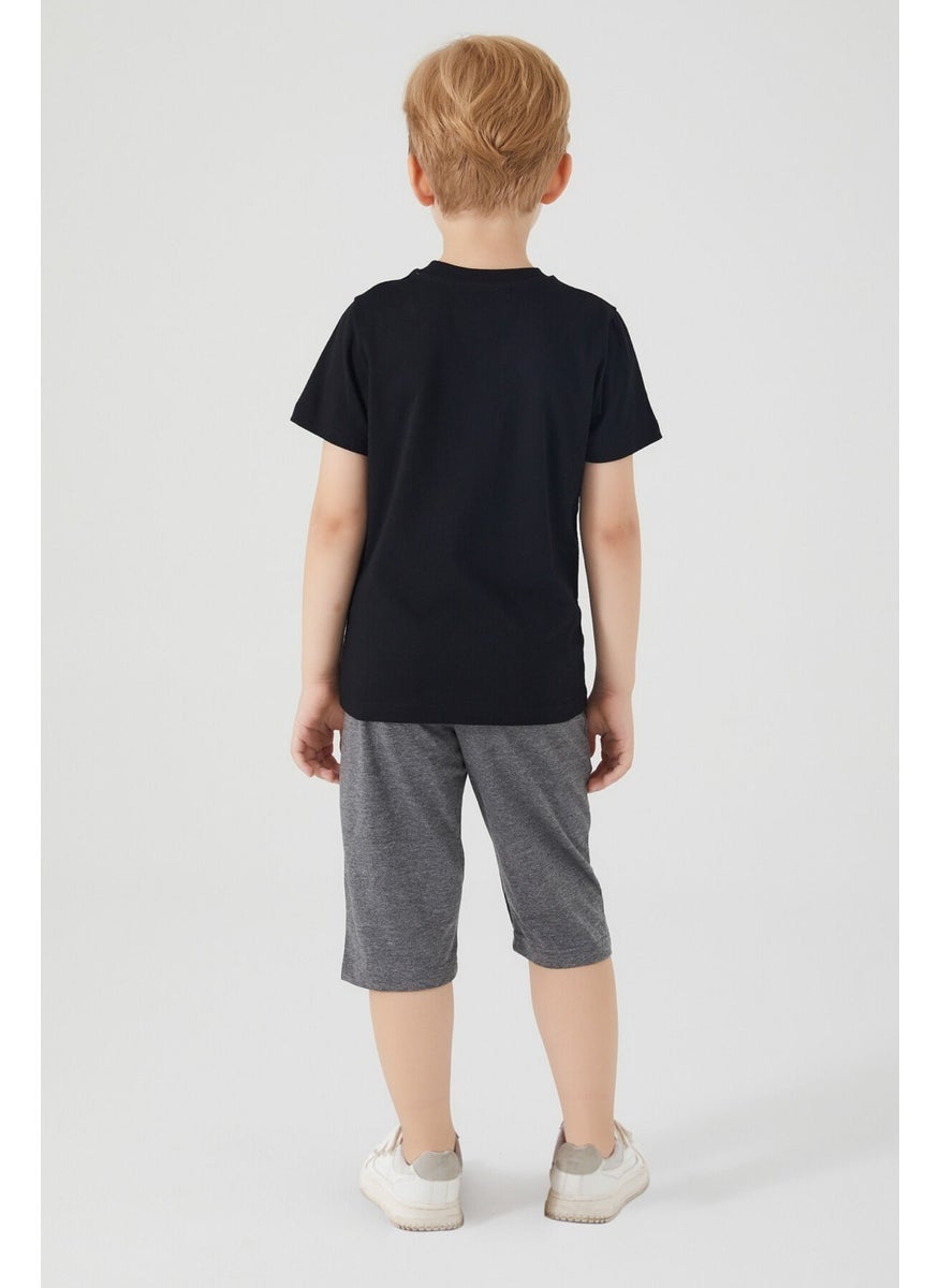 Bat Wings Black Boy Capri Suit