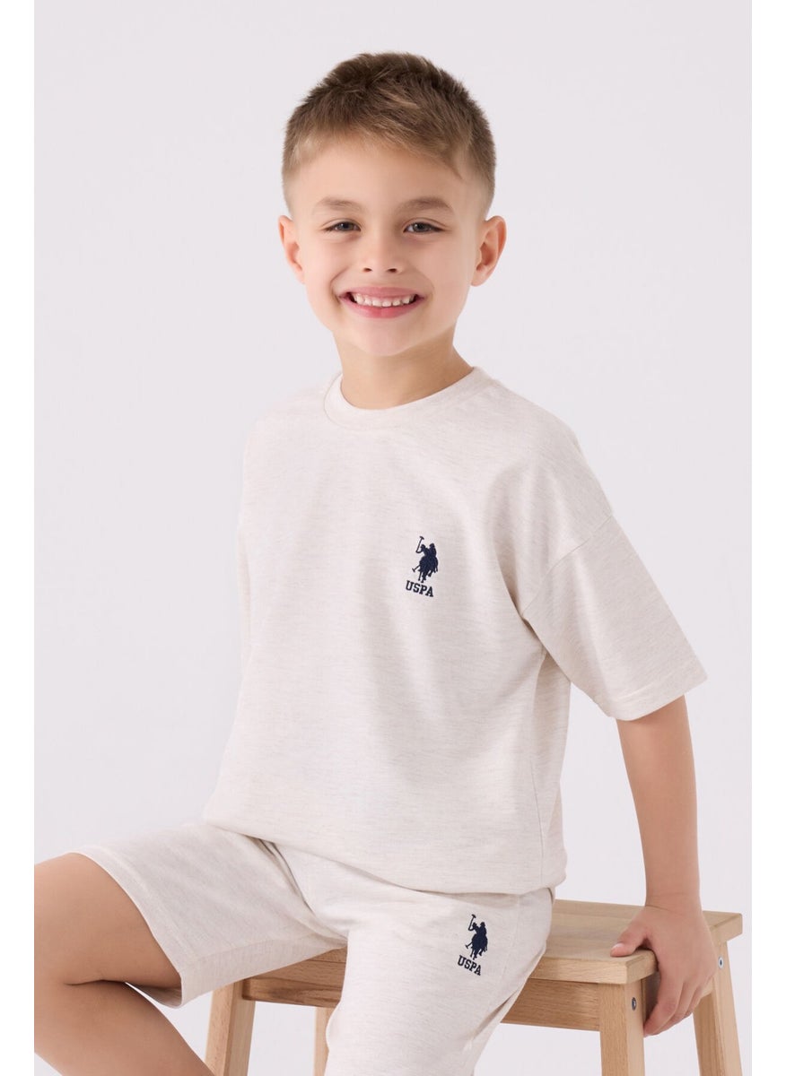Boy's Bermuda Suit Cream Melange