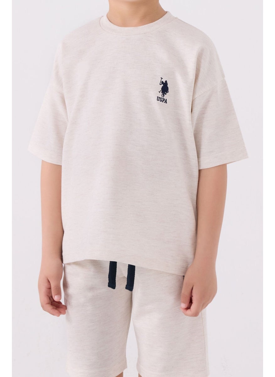 Boy's Bermuda Suit Cream Melange