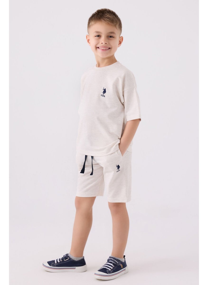 Boy's Bermuda Suit Cream Melange