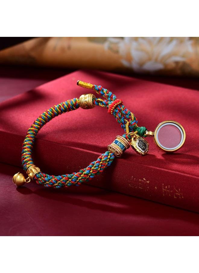 Tibetan Hand Rope Handmade New Corn Knot Pattern Hand Rope Hand Rub Cotton Bracelet Finished Hand Woven Tibetan Style Rope