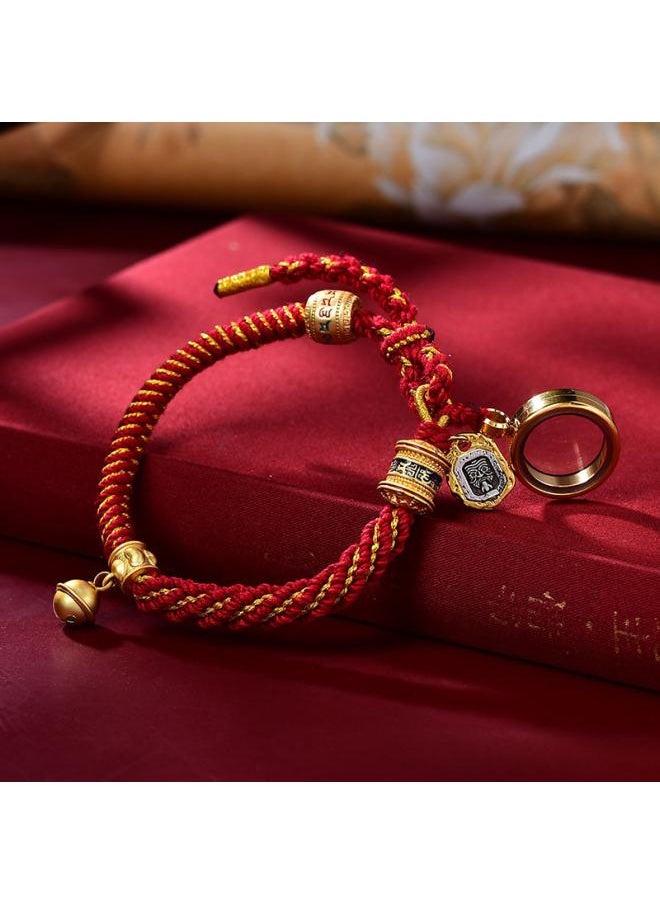 Tibetan Hand Rope Handmade New Corn Knot Pattern Hand Rope Hand Rub Cotton Bracelet Finished Hand Woven Tibetan Style Rope