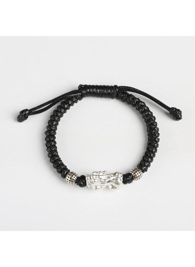Dragon Knot Direct Temperature Sensor Color Change Hand Rope New Technology 3d Hard Sterling Silver Brave Men's Bracelet