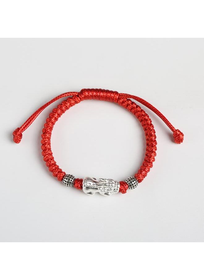 Dragon Knot Direct Temperature Sensor Color Change Hand Rope New Technology 3d Hard Sterling Silver Brave Men's Bracelet