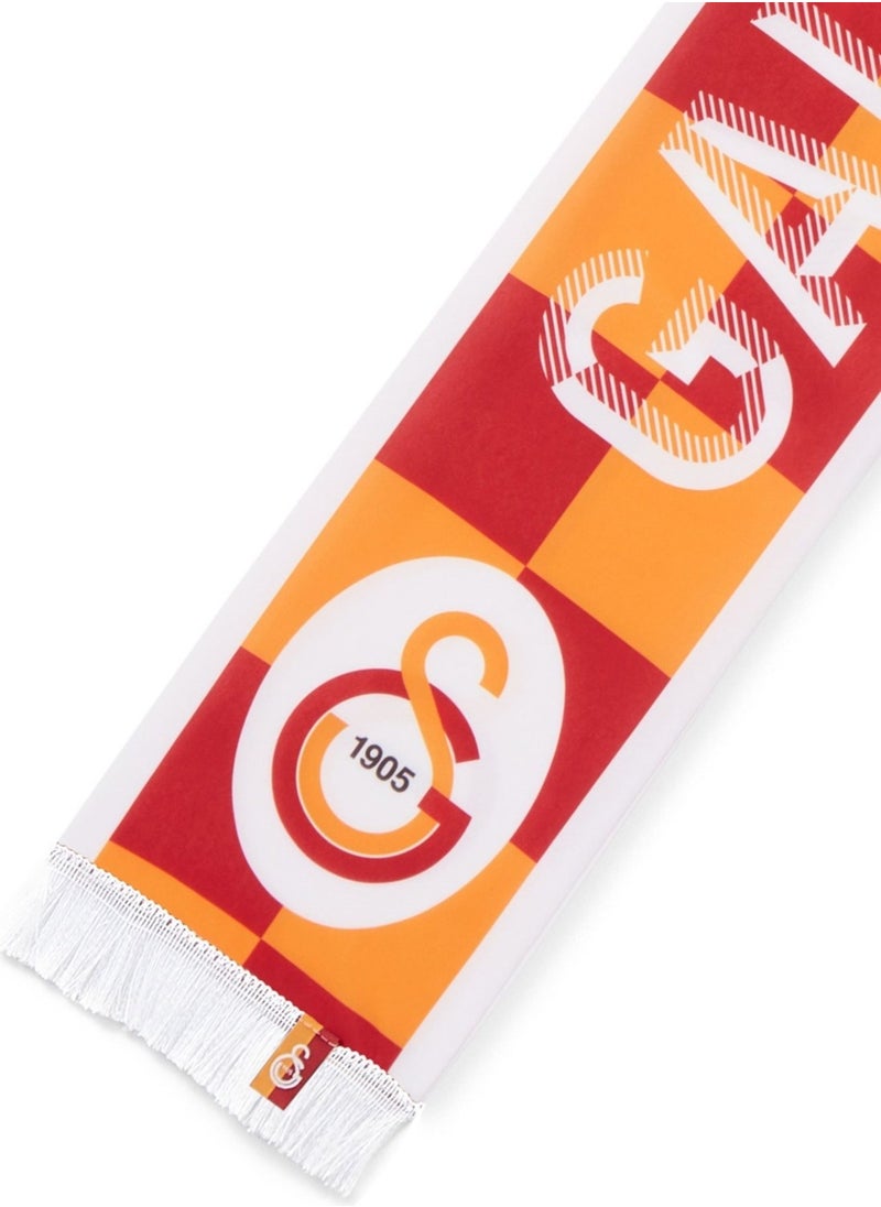 Licensed Yellow Red Checkered Scarf