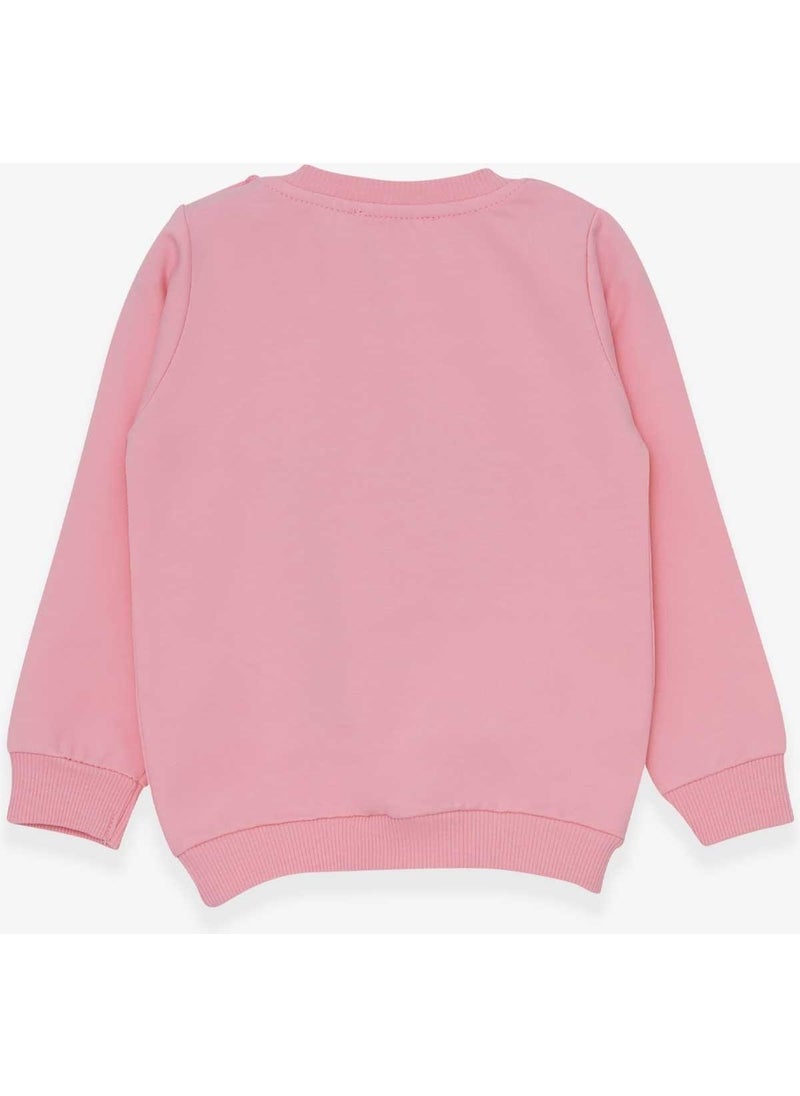 Girl's Sweatshirt Cute Animals Printed 1.5-5 Years, Powder