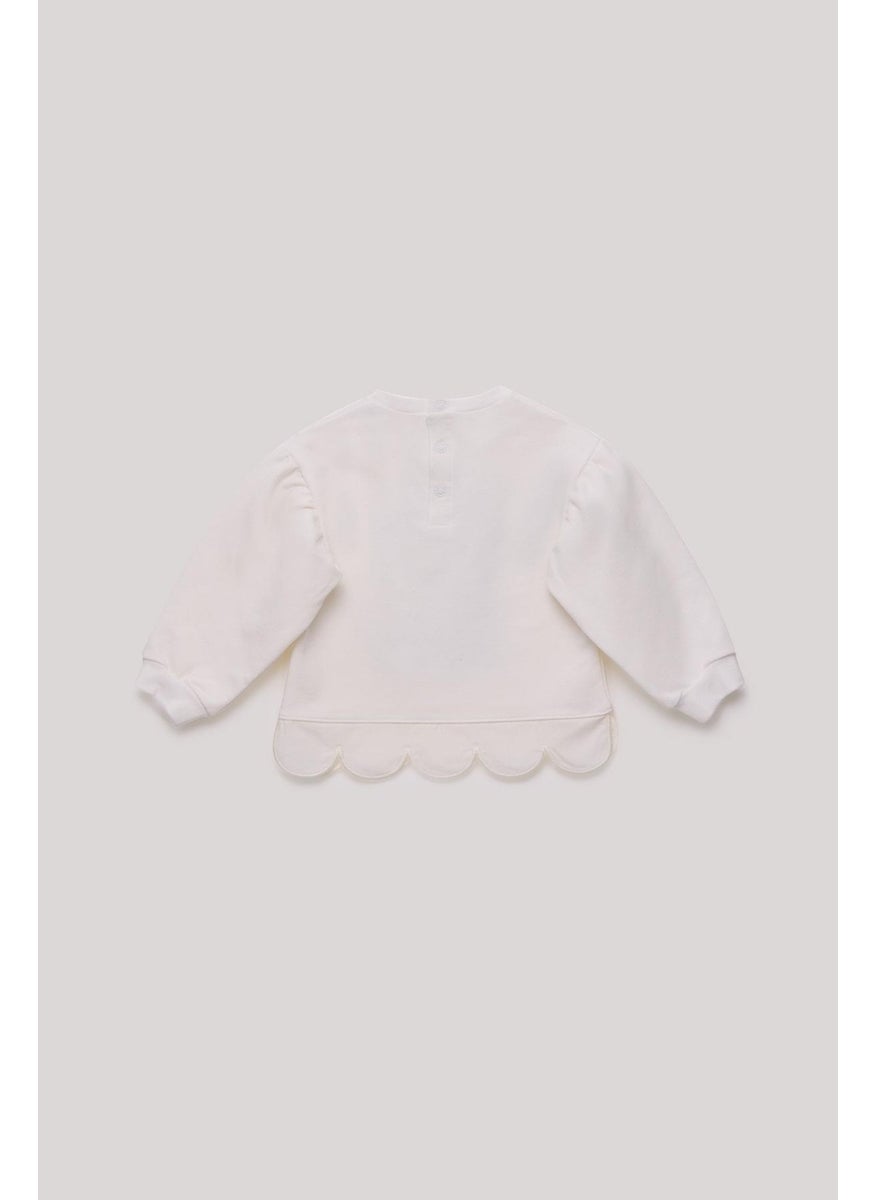 Bg Store Baby Girl Ecru Sweatshirt