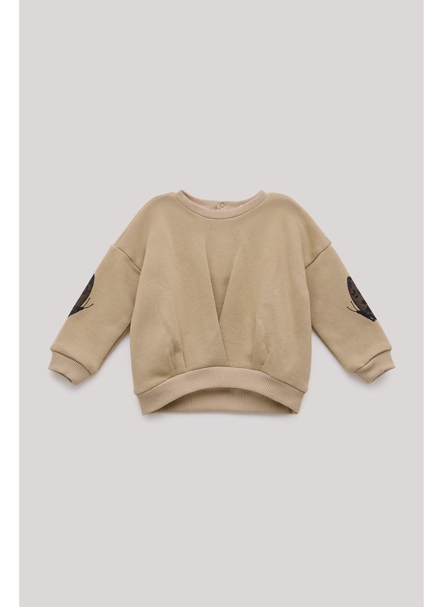 Bg Store Baby Girl Beige Sweatshirt