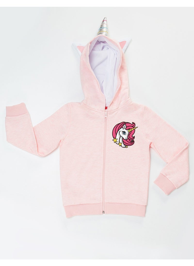 Unicorn Hooded Girl Sweatshirt