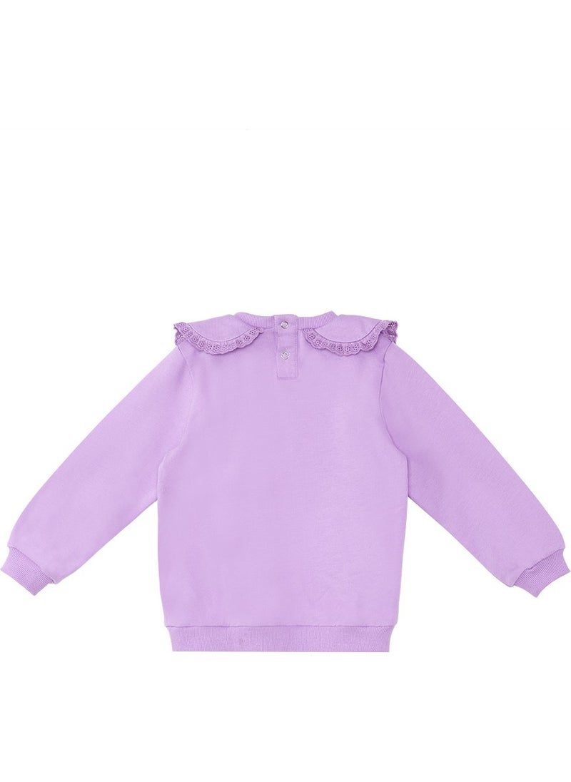Zebra Baby Girl Lilac Sweatshirt