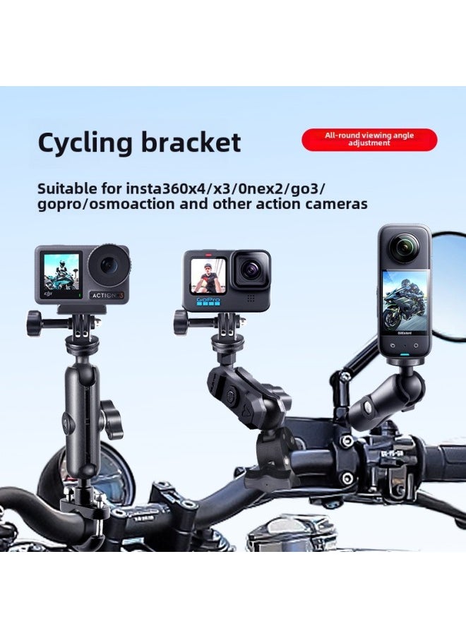 Double Ball Head Universal Bracket SLR Camera Monitor Magic Handle Strange Hand Hot Boot Bracket Pea Clip Strange Hand-Color:Metal Clamp Set