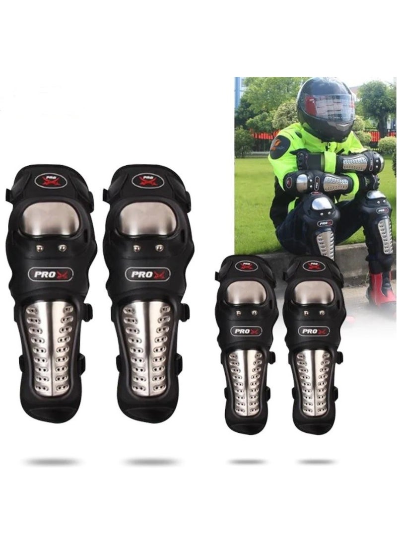 Europe Standard Titanium Luxury Articulated Motor Knee Pad Elbow Pad Set Comfortable Motorcycle Leg Arm Protection Knee Pad 1966