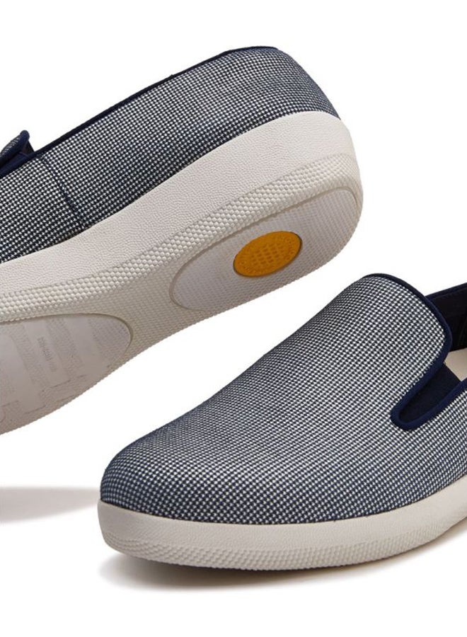 Houndstooth Superskate Slip-Ons Blue