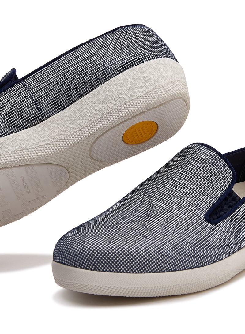 Houndstooth Superskate Slip-Ons Blue
