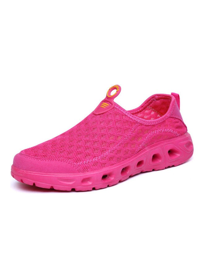 Round Toe Slip-On Shoes Pink