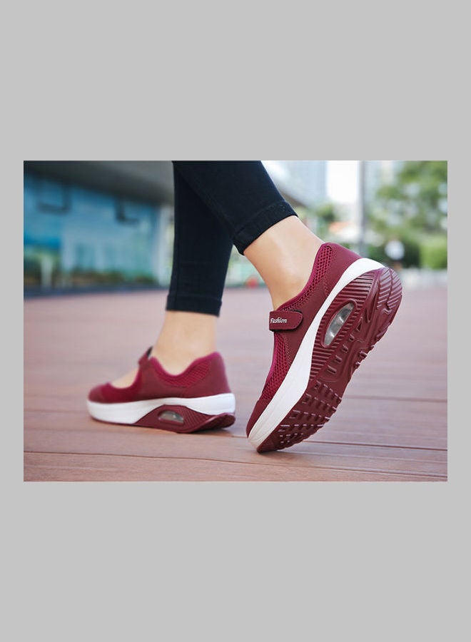 Solid Velcro Strap Closure Comfort Red