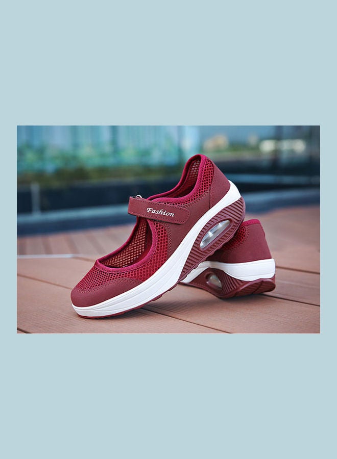 Solid Velcro Strap Closure Comfort Red