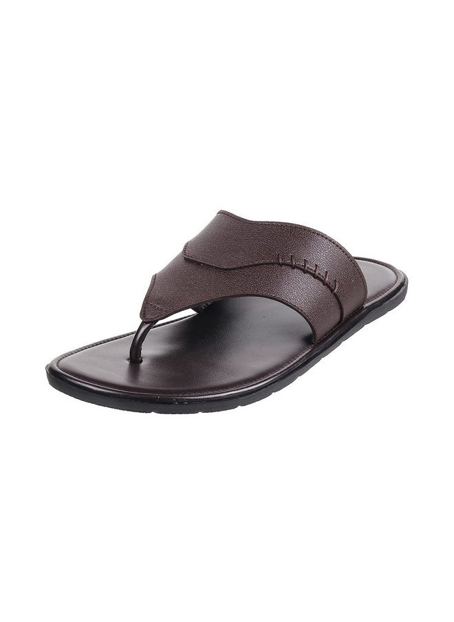 Mochi Mens Leather Brown Slippers (Size (10 UK (44 EU))