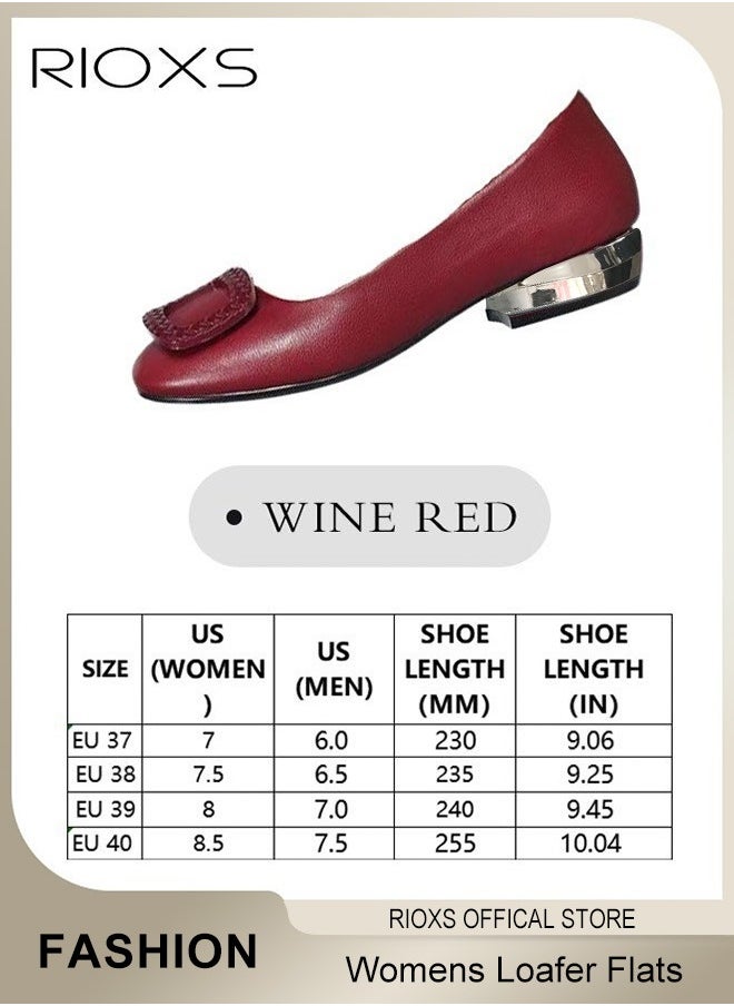 Womens Loafers, Patent Leather Flats Shoes With Shoes Supportive, Comfort Square Toe Ballets Flats, Slip-Ons Uniform Formal Shoes, Dress Shoes With Low Block Heel, Casual Loafer Shoes For Wedding Driving Dating Work Business, Classical Walking Flats